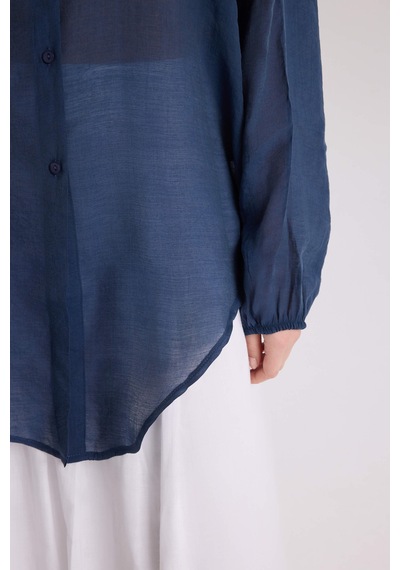 Mai Collection Mai Studios Co. Lyra Oversize Lacivert Gömlek Lacıvert