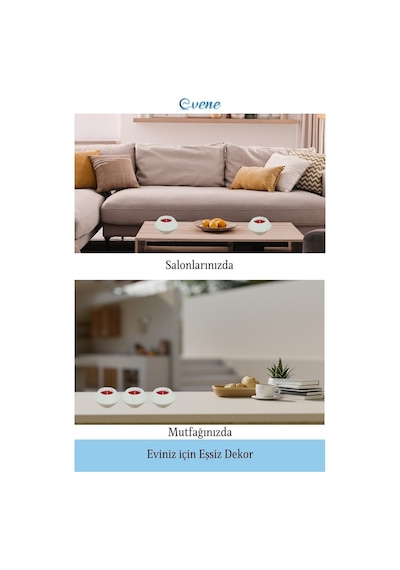 Mumluk Şamdan 3 Adet Tealight Uyumlu Elmas Çizgili Model - Beyaz