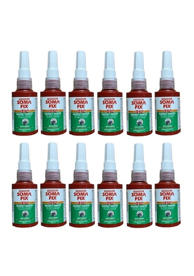 12 Adet 50 Ml Somafix Akordiyon Sıvı Conta Yapıştırıcı S074