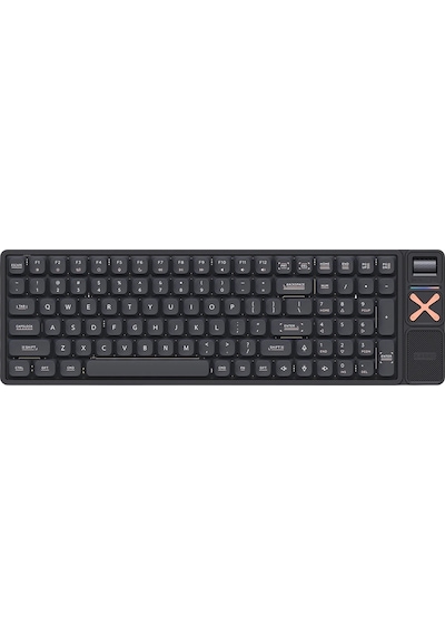Magi96 Pro Shadow Black Gold Red Switch Hotswap Rgb Kablosuz İngilizce Mekanik Gaming Klavye