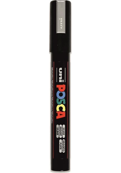 Uni Posca 5M Metalik Renkler 2'li Set Gold Silver