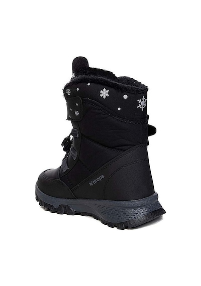 Kids Club Shoes Ndrops-014 İçi Yünlü Unisex Kar Botu Çocuk Bot Siyah