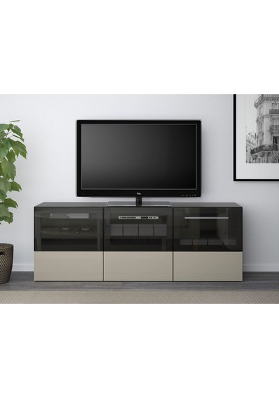 Tv Sehpası, Venge-parlak Cila-bej-şeffaf Cam, 180x40x64 Cm, Selsvıken/glassvık, Fren Raylı Meşe Tv Sehpası, Venge-parlak Cila-bej-şeffaf Cam, 180x40x64 Cm, Selsvıken/glassvık, Fren Raylı Meşe