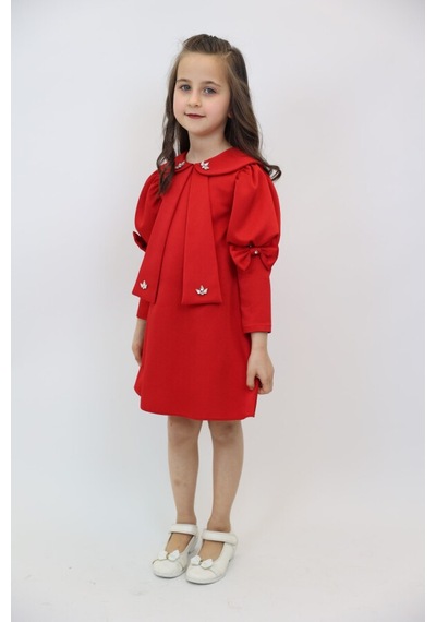 Xo Kids Kız Çocuk Elbise 1-6 Yaş 2915 Kırmızı