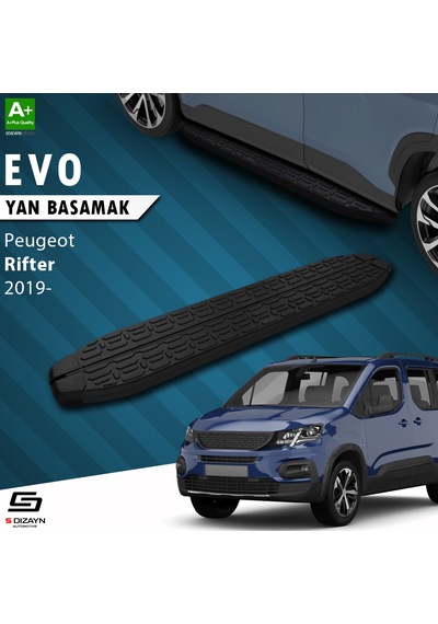 S-dizayn Peugeot Rifter Evo Siyah Yan Basamak 203 Cm 2019 Üzeri