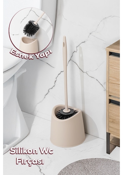 Porsima Sb-776 Silikon Wc Tuvalet Banyo Fırçası Klozet Fırçası Kr