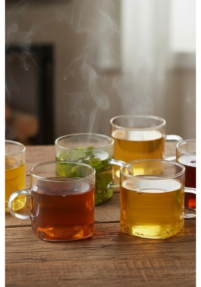 6 Kişilik Kare Kahvaltı Çay - Espresso Kahve Kupası Seti Beyaz