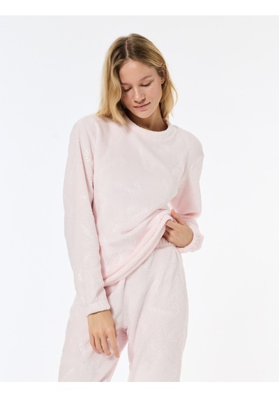 Koton Yılbaşı Temalı Uzun Kollu Bisiklet Yaka Peluş Pijama Üstü Pembe Desenli 6wlk40070mk Pembe Desenli Koton Yılbaşı Temalı Uzun Kollu Bisiklet Yaka Peluş Pijama Üstü Pembe Desenli 6wlk40070mk Pembe Desenli