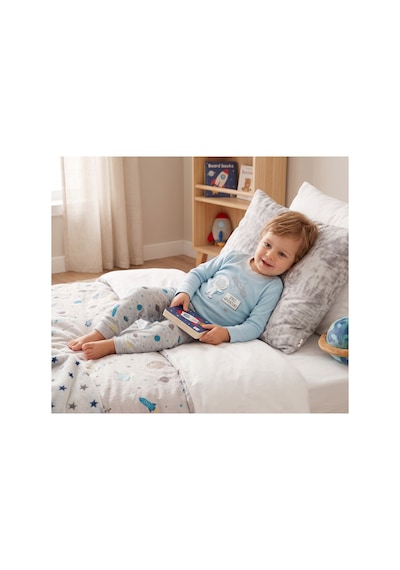Mother Love %100 Organik Bebek Pijama Takımı 3 - 36 Ay Mavi