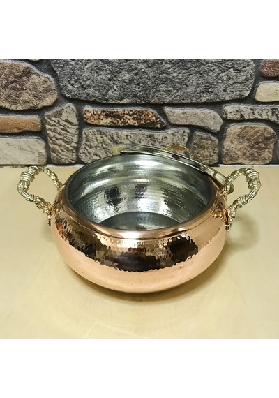 Dövme Bakır Trabzon Güveci 20 cm