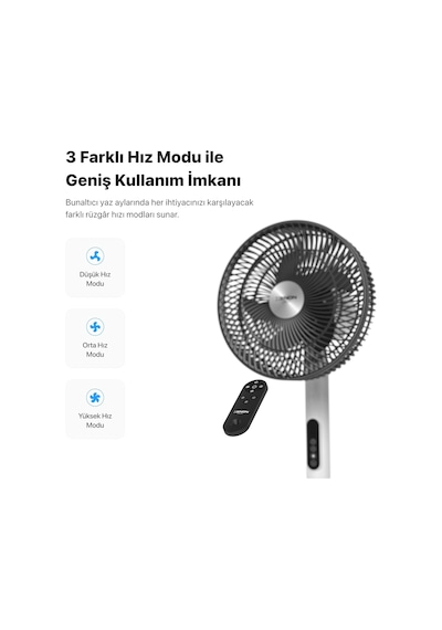 Akıllı Vantilatör Wi-fi Bluetooth Mobil Uygulama İle Uzaktan Kontrol Edilebilen Max. 60 Db Ultr
