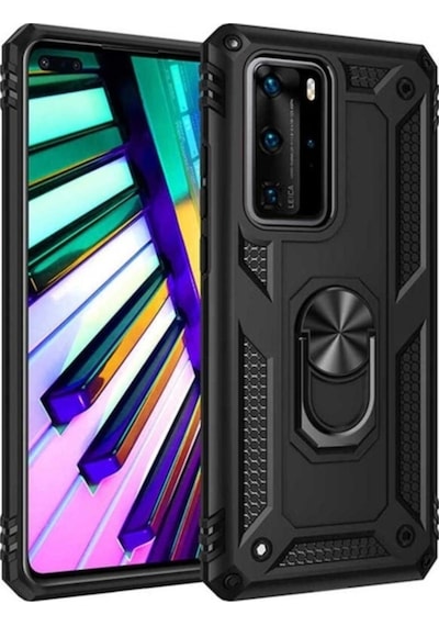 Huawei P40 Pro Kılıf Zore Vega Kapak Siyah