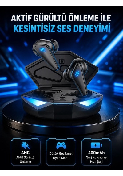 Profesyonel Bluetooth 5.0 Kulaklık - Dokunmatik Kontrol, 3d Surround Ses Çok Renkli