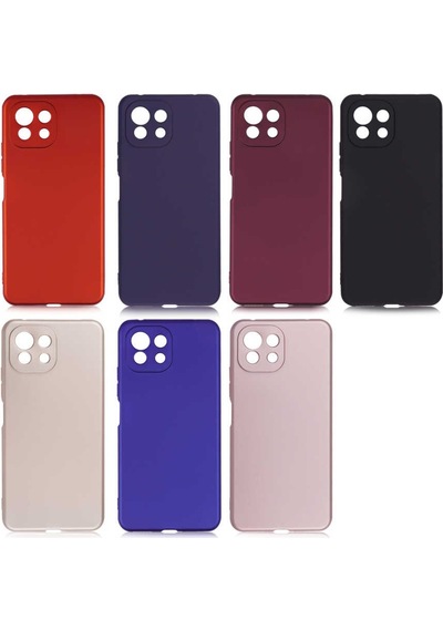 Xiaomi Mi 11 Lite Kılıf Zore Premier Silikon Kapak-Kırmızı