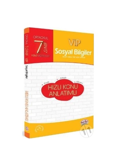 Editör Yayınları 7.Sınıf Vip Sosyal Bilgiler Hızlı Konu