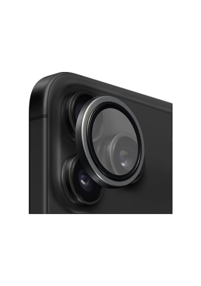 Buff Apple Uyumlu iPhone 17 Pro Max Metal Kamera Lens Koruyucu Black Siyah