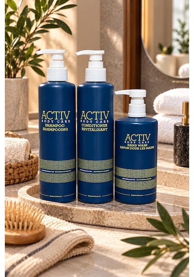 Actıv Body Care Mavi Ambalajlı 3 Lü Bakım Seti 360 Ml Şampuan + Saç Kremi + Sıvı El Sabunu