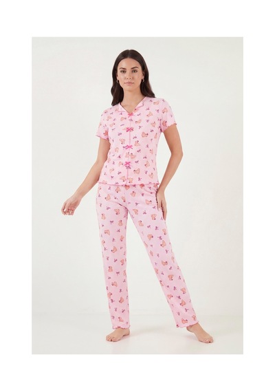 Lela Bayan Pijama Takımı 65770836 Pembe