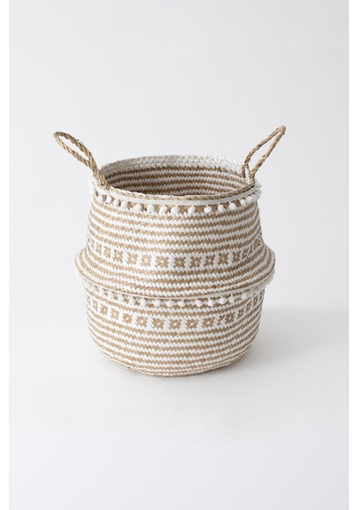 Meander El Örme Rafya Çok Amaçlı Kulplu Sepet 40cm 8992 Natural