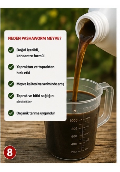 Pashaworm Meyve Konsantre Sıvı Gübre 5 L Meyve Ağaçları İçin