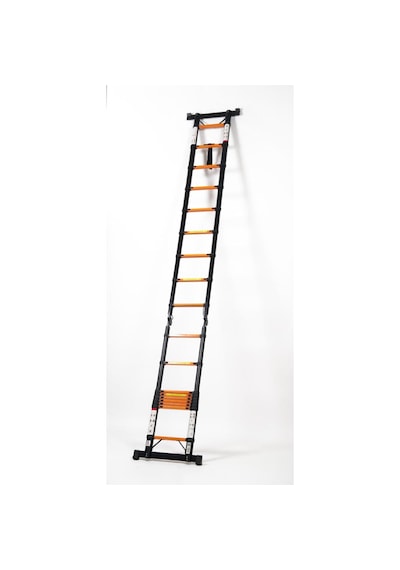 Cardilife 2.8 + 2.8 Metre Teleskopik Çelik Merdiven 9+9 Basamaklı