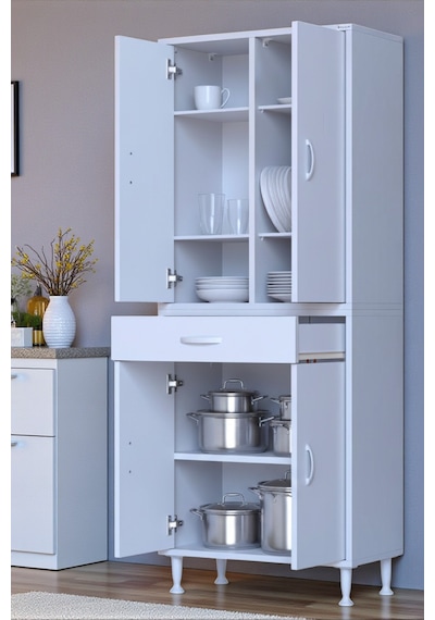 Eliusta Line Beyaz 65 Cm Banyo Dolabı Çok Bölmeli Banyo Düzenleyici Dolap 4 Kapaklı 4 Raflı 65x173x32,5 Cm Beyaz Eliusta Line Beyaz 65 Cm Banyo Dolabı Çok Bölmeli Banyo Düzenleyici Dolap 4 Kapaklı 4 Raflı 65x173x32,5 Cm Beyaz