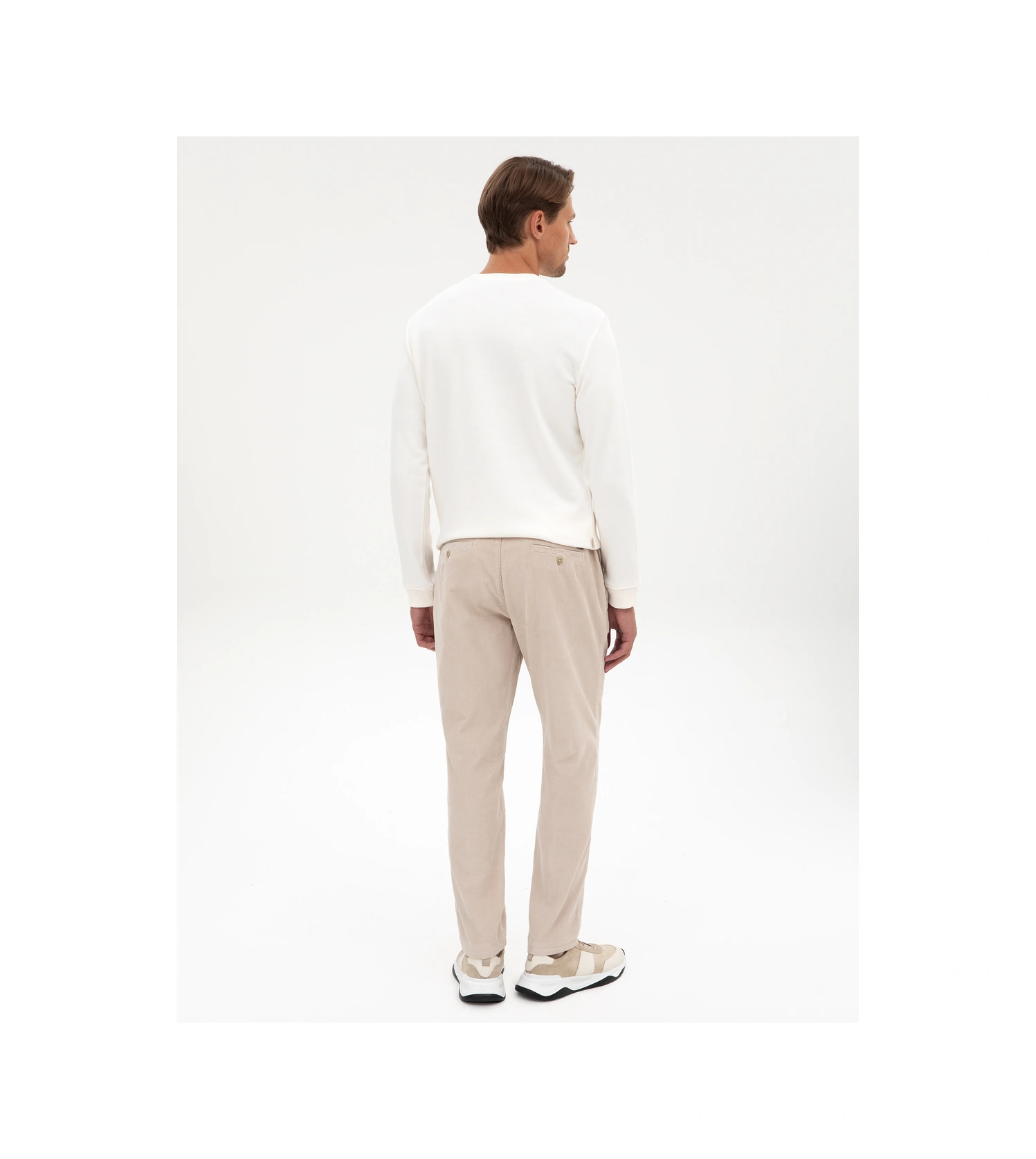 Pierre Cardin Bej Carrot Fit Beli Lastikli Kordonlu Kanvas Pantolon 50315294 Vr011