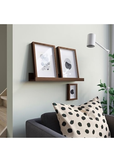Ikea Mosslanda Çerçeve Rafı, Ceviz Görünümlü, 55 Cm