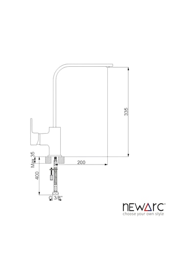 Newarc 241881 Drop Eviye Bataryası Krom