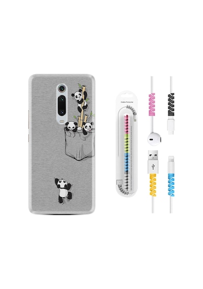 Xiaomi Mi 9T Kilif +Kablo Koruyucu Pandalar 1798 539552127