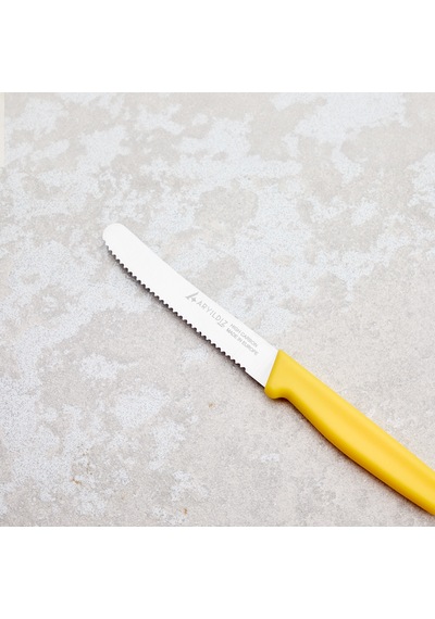 Aryıldız Solo Domates Bıçağı Sarı 11 Cm Renkli