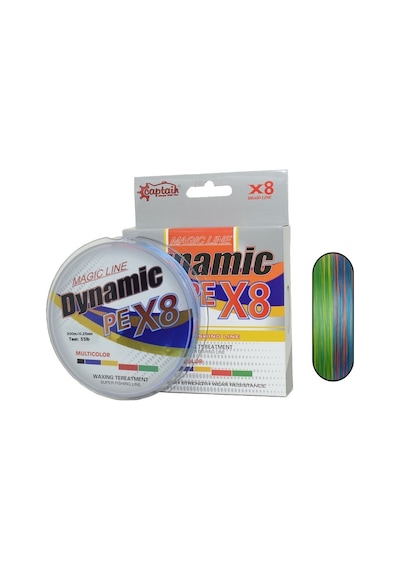 Captain Dynamic Pe 8 Örgü İpi Misina 300mt Multi Color 0 25 Mm