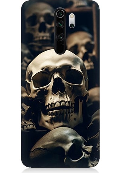 Xiaomi Redmi Note 8 Pro Uyumlu Kuru Kafa Desenli Silikon Kılıf