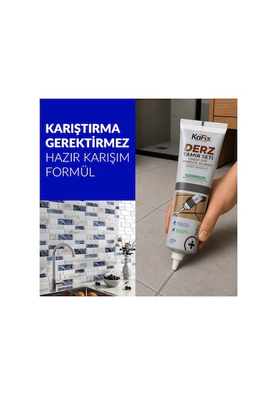 Hazır Derz Dolgu Tüpü Gri 250 Gr Hızlı Kuruyan Derz Tamir Ve Yenileme Tüpü