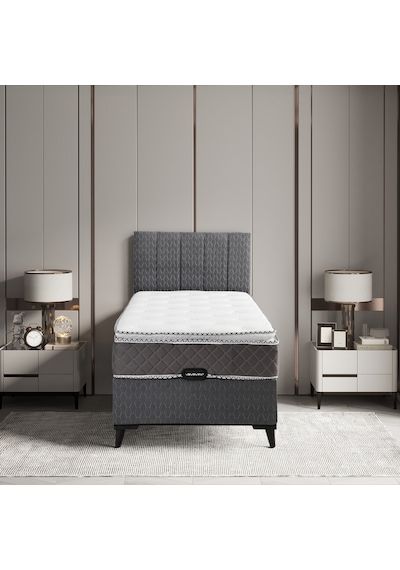 Luna Elite Tek Kişilik Yatak Baza Başlık Set 3'lü Set Konuma Özel Teslimat 90 x 190 CM