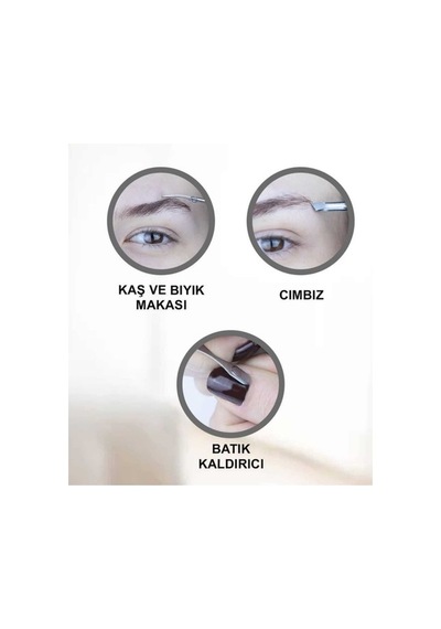 7 Parça Manikür Pedikür Seti El Ayak Bakımı Çantalı Paslanmaz Çelik 20592761