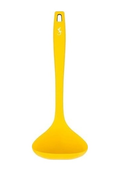 Lurch - Platin Silikon Çorba Kepçesi 28 Cm Sarı - Yanmaz, Yapışmaz, Bükülmez, Çizmez, Tat Ve Koku Bırakmaz - 240052