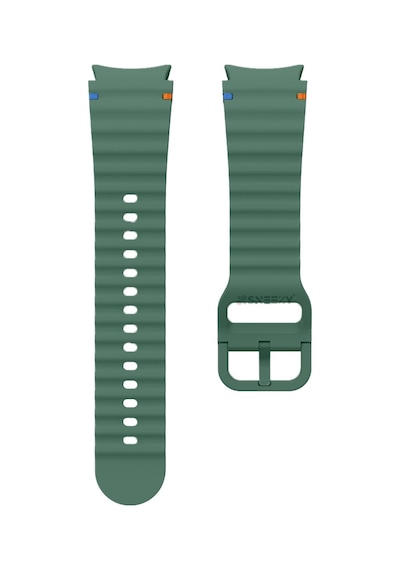 Samsung Galaxy Watch 6 40-43-44-47mm İle Uyumlu Metal Tokalı Dalgalı Spor Silikon Kordon