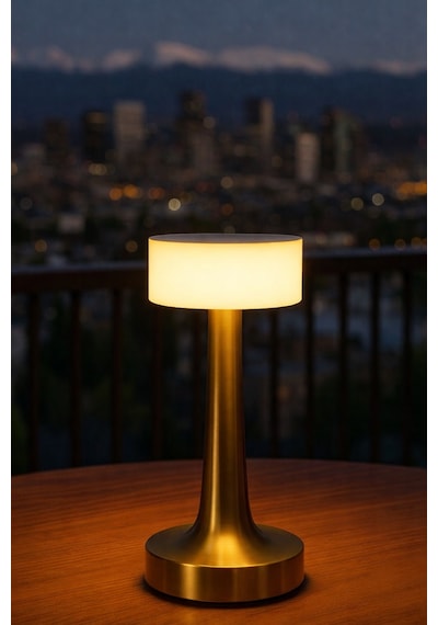 Cata Ct 8436 Denver Gold Kasa Şarjlı Masa Lambası 3 Renk