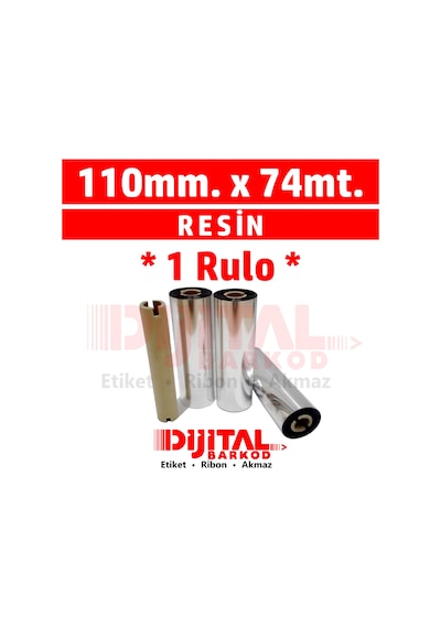 Resin Ribon 110X74 M Resin Out 1/2 Inç / 1 Rulo