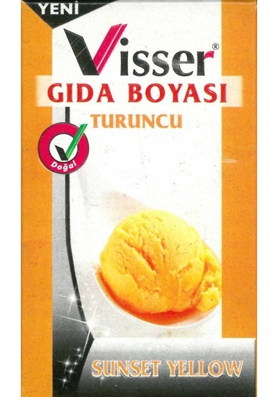 Visser Turuncu Toz Gıda Boyası Net 9 Gr.