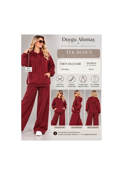 Duygu Altıntaş Kadın Çelik Örme Kapüşonlu Kanguru Cepli Kazak Bordo - 932551350 Bordo - 932551350 Bordo Duygu Altıntaş Kadın Çelik Örme Kapüşonlu Kanguru Cepli Kazak Bordo - 932551350 Bordo - 932551350 Bordo