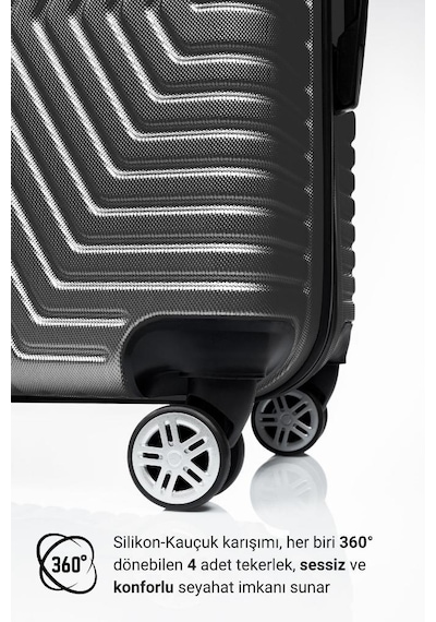 G&d Polo Suitcase Abs Koyu Gri Büyük Boy Valiz 600.02-b