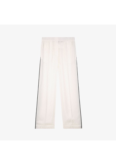 The Kooples Kadın Desenli Krem Saten İpek Pantolon Beyaz