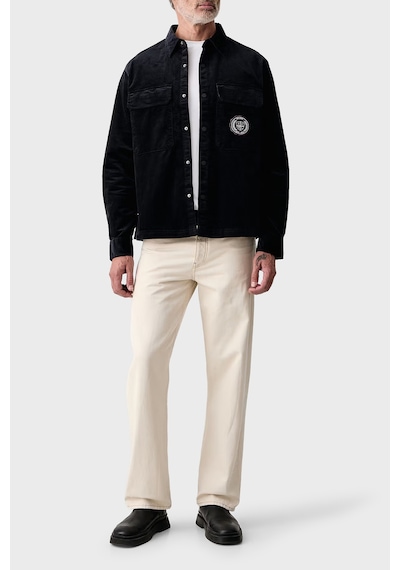 Armani Exchange Pamuklu Göğüs Cepli Kadife Gömlek Erkek Gömlek Xm003245 Af27114 Ub101 Lacivert