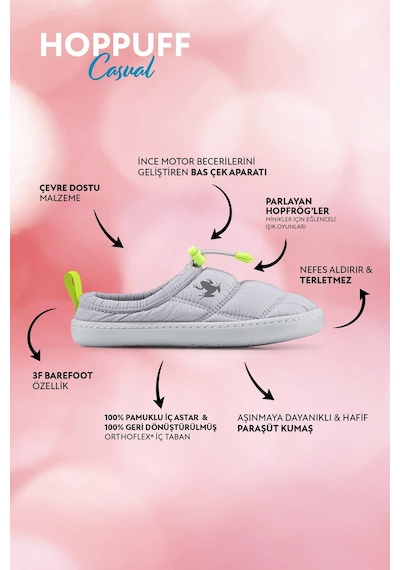 Hoppuff Casual Dinamik Gri Barefoot Çocuk Ayakkabı