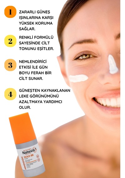 Natexia Gold Bb Renkli Güneş Kremi Spf50+ 50 Ml