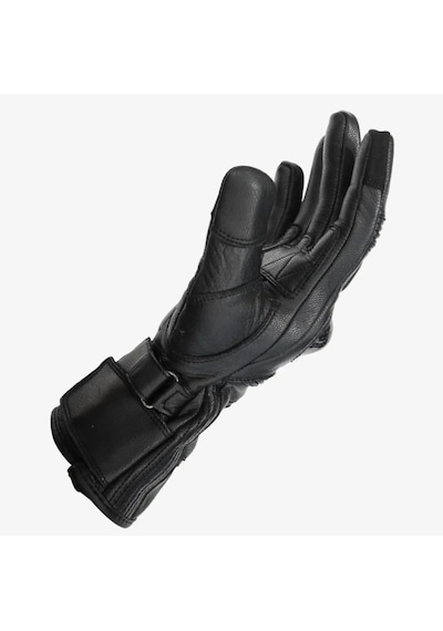Venom Motosiklet Eldiveni Deri Siyah %100 Leather Motorcu Eldiveni
