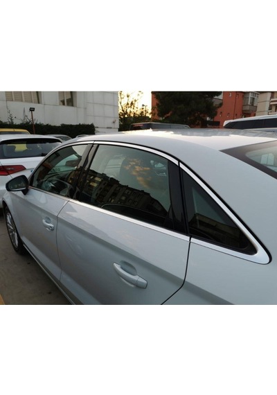 Audi A3 Sedan Krom Cam Çerçevesi Set 2013-2019 10 Parça