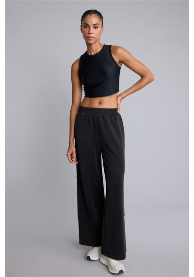 Defacto Parlak Crop Top Bisiklet Yaka Sporcu Atlet E7723ax26aubk81 Siyah-bk81